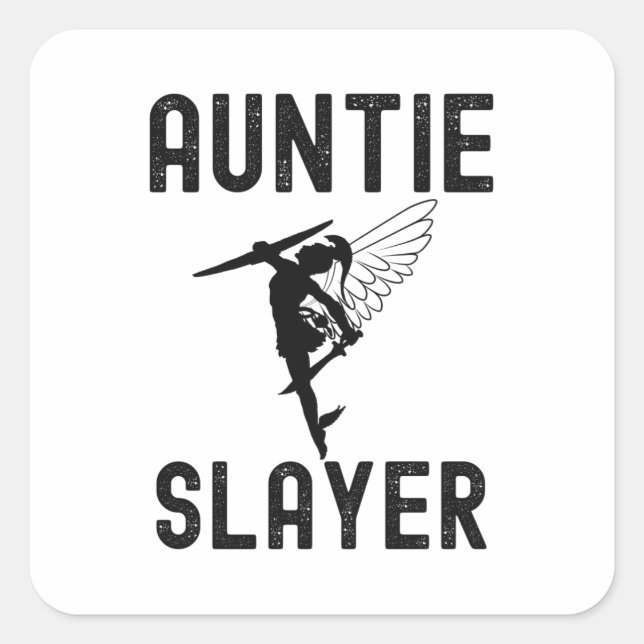 Auntie Slayer, My Auntie Rocks Square Sticker (Front)