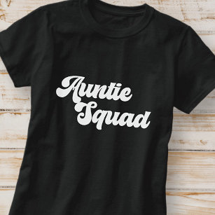 Auntie Squad Simple Vintage Retro Typography T-Shirt