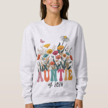 Auntie Sweatshirt, Custom, Promoted to Aunt