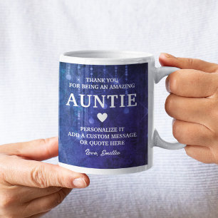 Auntie Thank You Heartfelt Message Personalised Coffee Mug