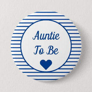 Auntie To Be Baby Shower Button