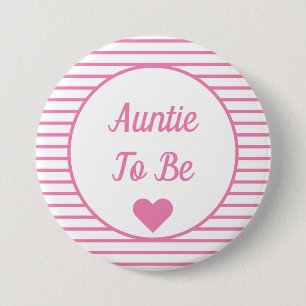 Auntie To Be Baby Shower Button