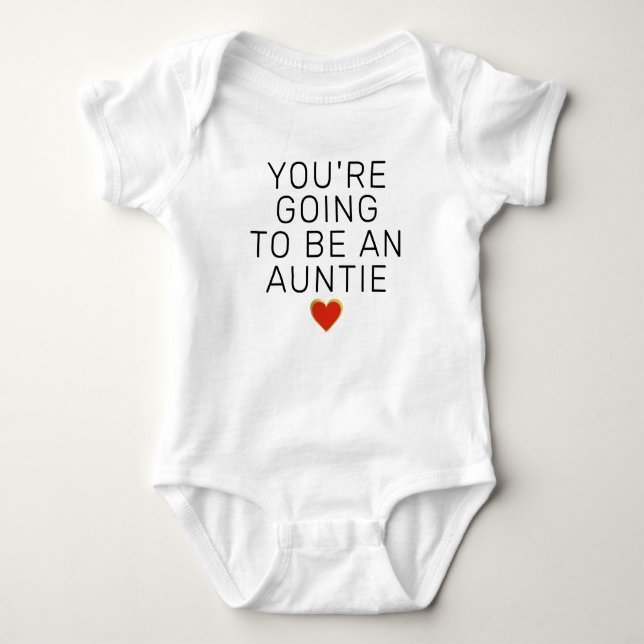 Auntie To Be Pregnancy Announcement Baby Bodysuit (Front)
