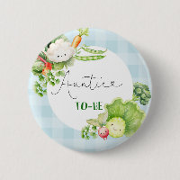 Auntie to be vegetables blue locally grown baby