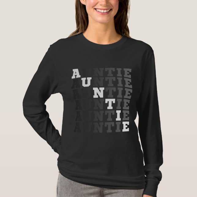 Auntie Typography Gift T-Shirt (Front)