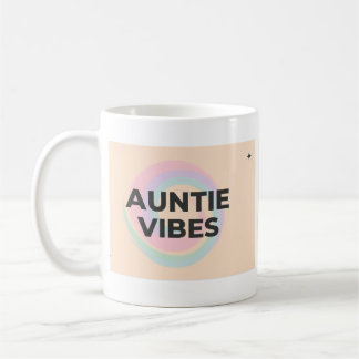 Auntie Vibes Mug – Pastel Abstract Aesthetic