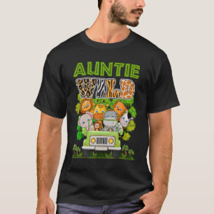 Auntie Wild Zoo Theme Birthday Truck Safari Jungle T-Shirt