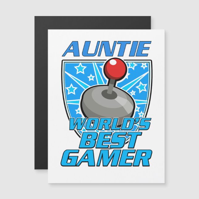 Auntie World's best gamer retro logo (Front/Back)