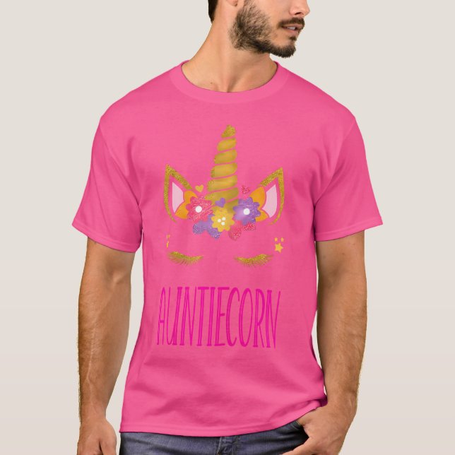 Auntiecorn Aunt Unicorn Costume Auntie T-Shirt (Front)