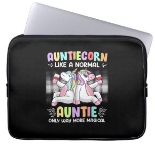 Auntiecorn Aunts Mother's Day Unicorn Fan Aunties Laptop Sleeve