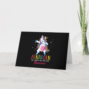 auntiecorn like an aunt only awesome dabbing unico card