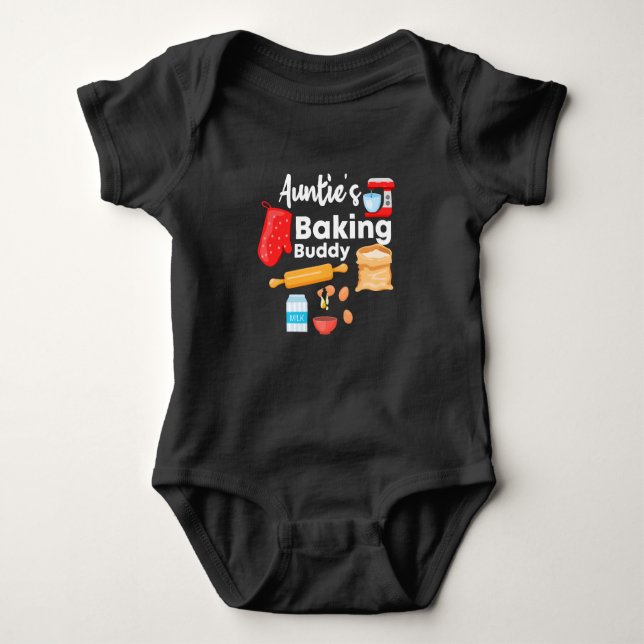 Auntie's Baking Buddy Baking Buddy Baby, Baby  Bodysuit (Front)