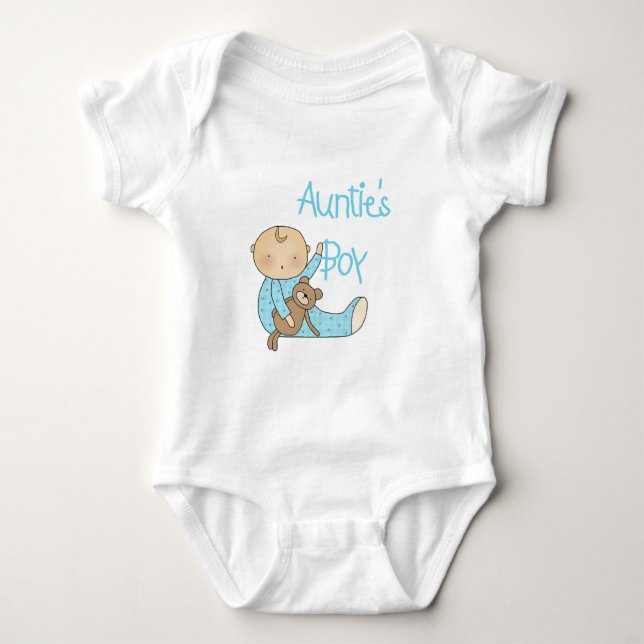 Auntie's Boy Baby Bodysuit (Front)