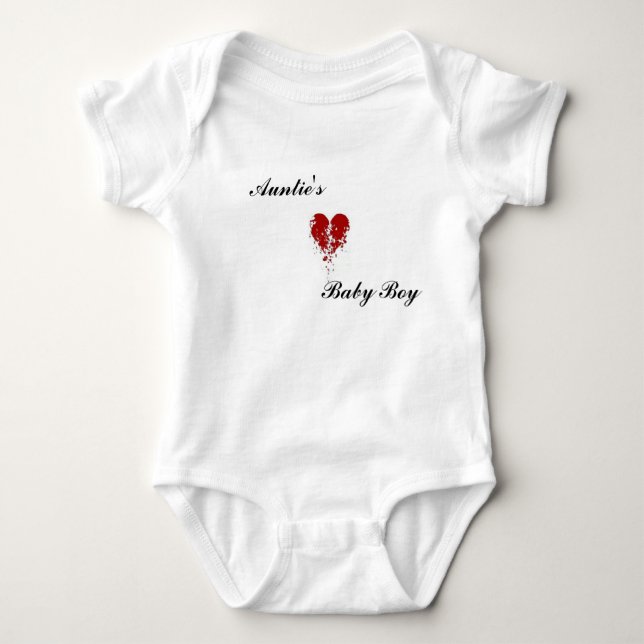 Auntie's Boy onsie Baby Bodysuit (Front)