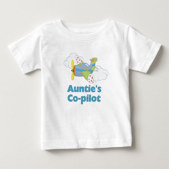 Auntie's Co-pilot Baby T-Shirt (Front)