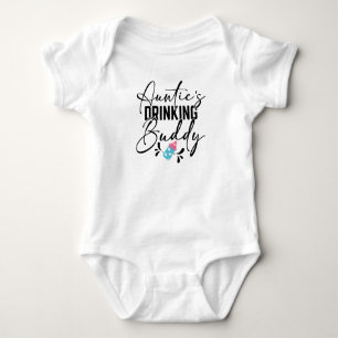 Auntie's drinking buddy baby bodysuit