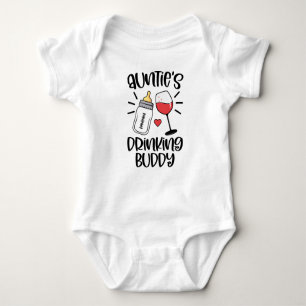 Auntie's Drinking Buddy Baby Bodysuit