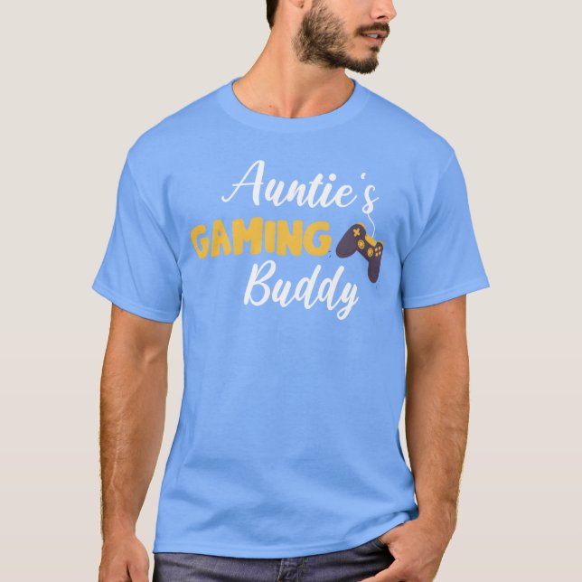Aunties gaming buddy funny T-Shirt (Front)