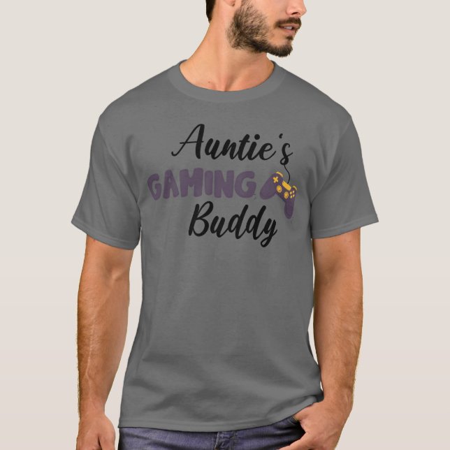 Aunties gaming buddy gift T-Shirt (Front)