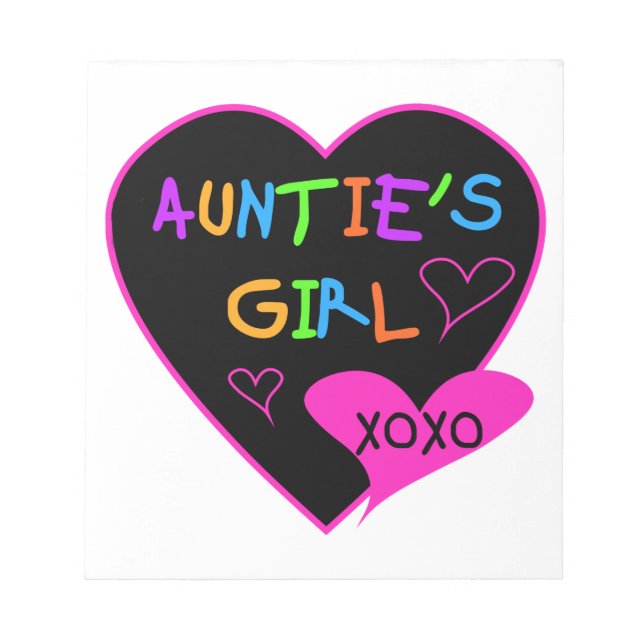 Aunties Girl t shirts, mugs, hats, and more Notepad (Front)