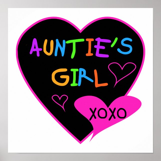 Aunties Girl t shirts, mugs, hats, and more Poster (Front)