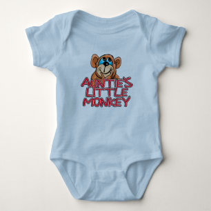 Auntie's Little Monkey Baby Bodysuit