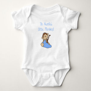 Auntie's Little Monkey Baby Bodysuit