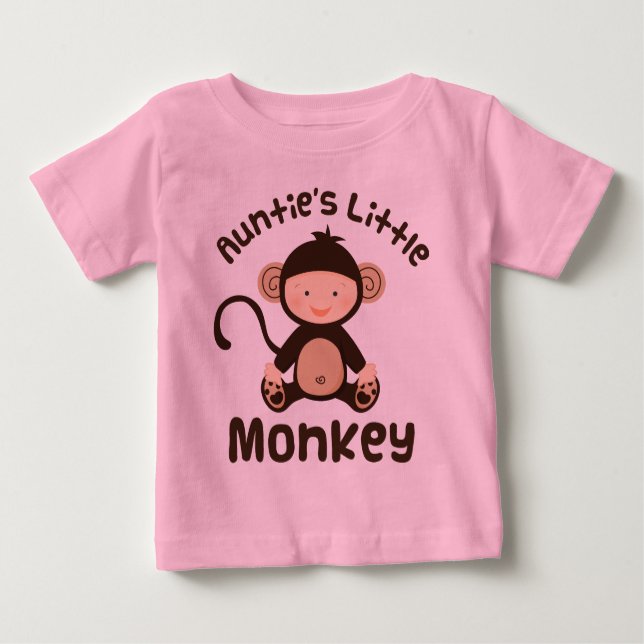 Aunties Little Monkey Baby T-Shirt (Front)