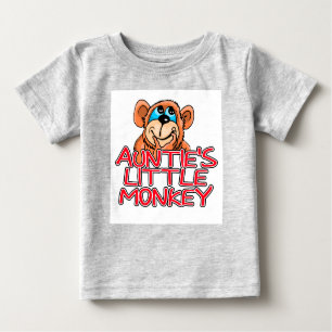 Auntie's Little Monkey Baby T-Shirt