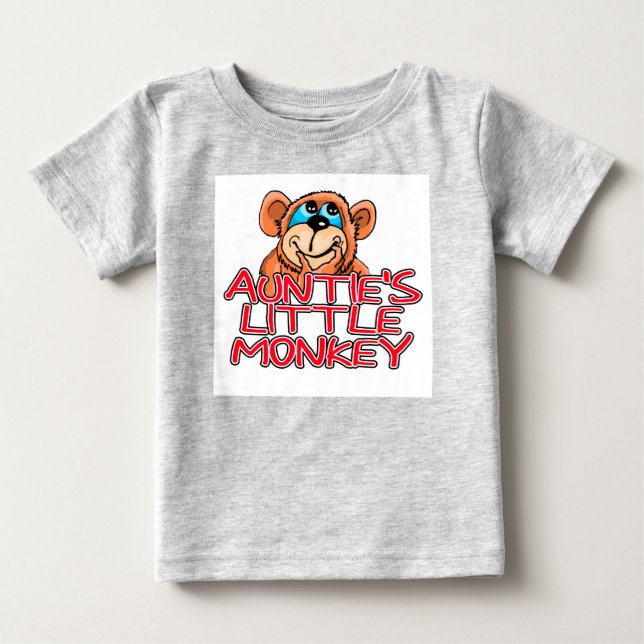 Auntie's Little Monkey Baby T-Shirt (Front)
