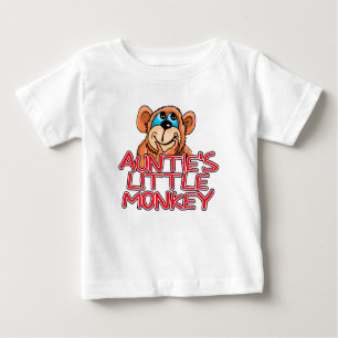 Auntie's Little Monkey Baby T-Shirt