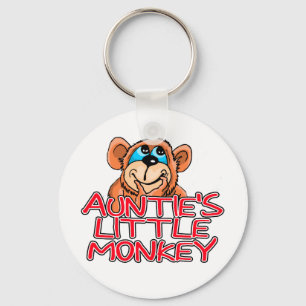 Auntie's Little Monkey Tshirts and Gifts Key Ring