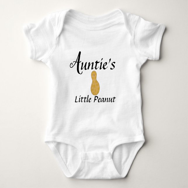 Auntie's Little Peanut Niece Nephew Baby Bodysuit (Front)