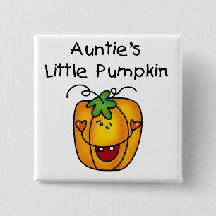 Auntie's Little Pumpkin Tshirts and Gifts 15 Cm Square Badge