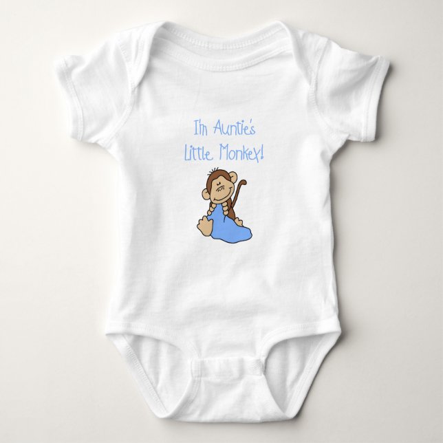 Auntie's Monkey - Blue Tshirts and Gifts (Front)