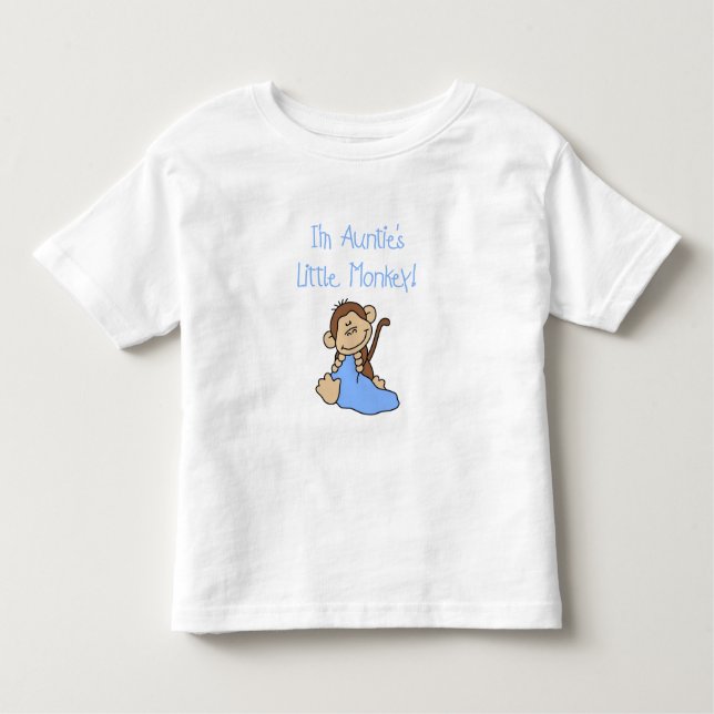 Auntie's Monkey - Blue Tshirts and Gifts (Front)