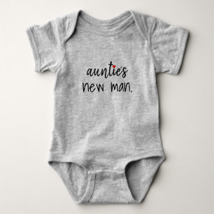 auntie's new man baby bodysuit