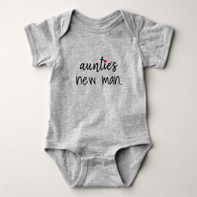 auntie's new man baby bodysuit (Front)