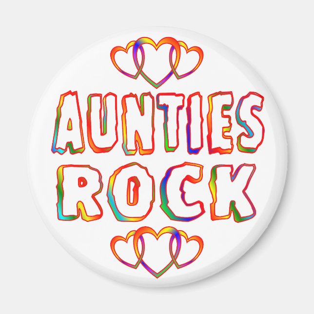 Aunties Rock Magnet (Front)