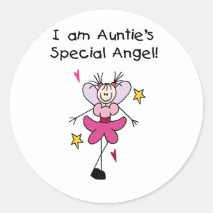 Auntie's Special Angel Classic Round Sticker