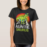 Auntiesaurus Dinosaur T Rex Auntie Saurus Funny Au T-Shirt<br><div class="desc">A funny saying design for your special proud Aunt who love dinosaurs and her nephew or niece, on Mothers Day, Birthday, Christmas, retirement, or any Occasion. show how much your auntie is loved and appreciated. A retro and vintage Dinosaur T Rex lovers design style that says "Auntiesaurus", to show your...</div>