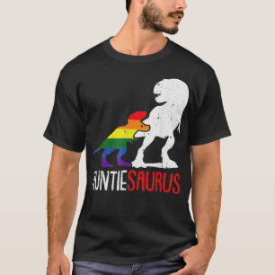 Auntiesaurus Gay Pride TRex Dinosaur Proud LGBTQ A T-Shirt