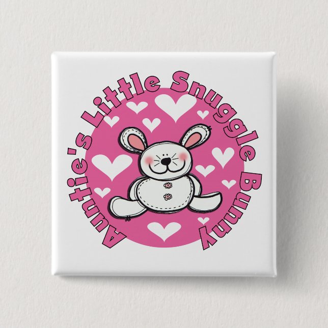 AUNTIESNUGGLEBUNNY.png 15 Cm Square Badge (Front)