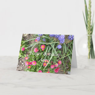 Aunt's Birthday-flower bed Card