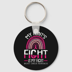 Aunts Fight Is My Fight Breast Cancer Awareness Wa Key Ring