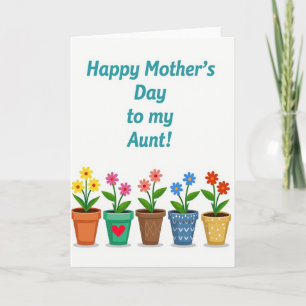 Aunts Floral Mothers Day Card