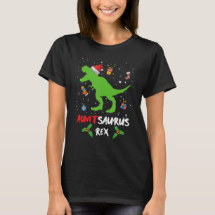 Auntsaurus  Dinosaur Santa Christmas Matching Fami T-Shirt