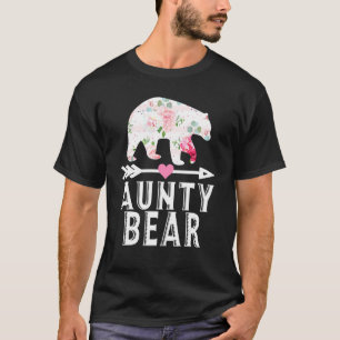 Aunty Bear Mom Grandma Floral Happy Mother's Day T-Shirt
