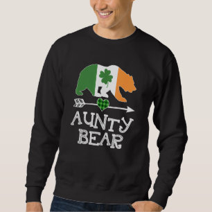 Aunty Bear St Patricks Day Irish Green Plaid Famil Sweatshirt