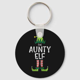 Aunty Elf Xmas Matching Christmas For Family Aunt  Key Ring
